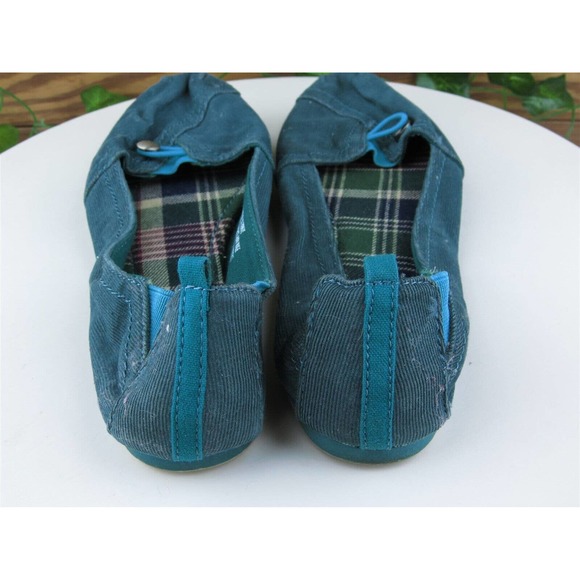 Faded Glory Size 9 Flat Shoes Green Fabric Women‎ M - Picture 7 of 11